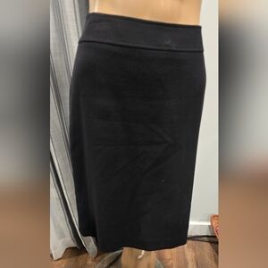 1034 TAHARI Black Pencil Skirt Wide Waistband Professional Workwear Career Sz 16